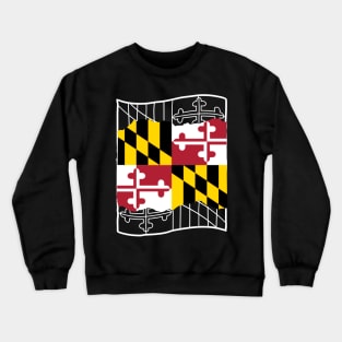 MARYLAND FLAG OUTLINE DESGIN Crewneck Sweatshirt